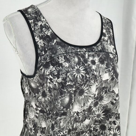 Lululemon Tank Top Womens XS Gray Black Print Sculpt II Mesh Exercise Yoga - Picture 7 of 12